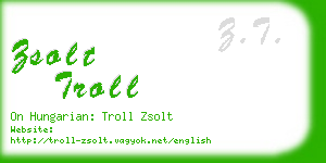 zsolt troll business card